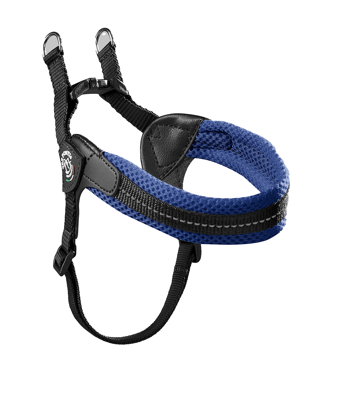 Easy Fit Breathable Mesh Harness with Adjustable Girth Blue