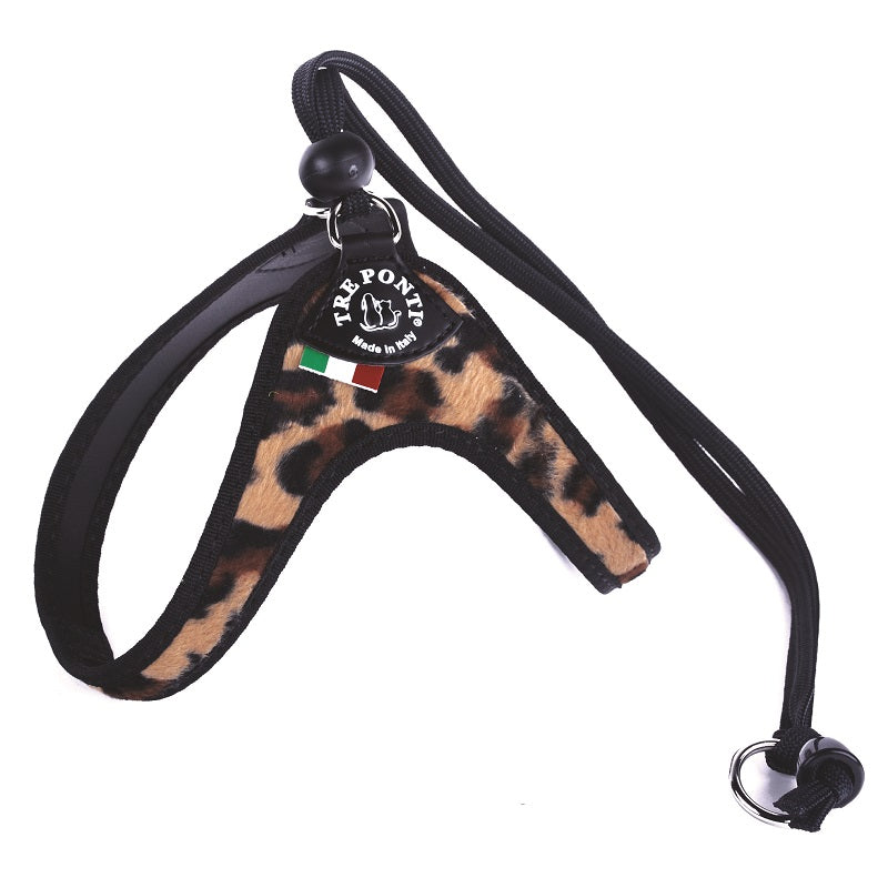 Easy Fit Liberta Natural Leopard Harness with No Escape Adjustable Closure